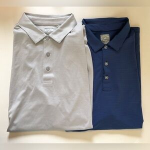 Lot Of 2 Callaway Opti-Dri Polo Shirt Mens Striped Size XL Short Sleeve Golf
